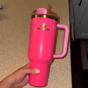 Limited Edition Stanley Bright Pink and Gold 40oz Tumbler